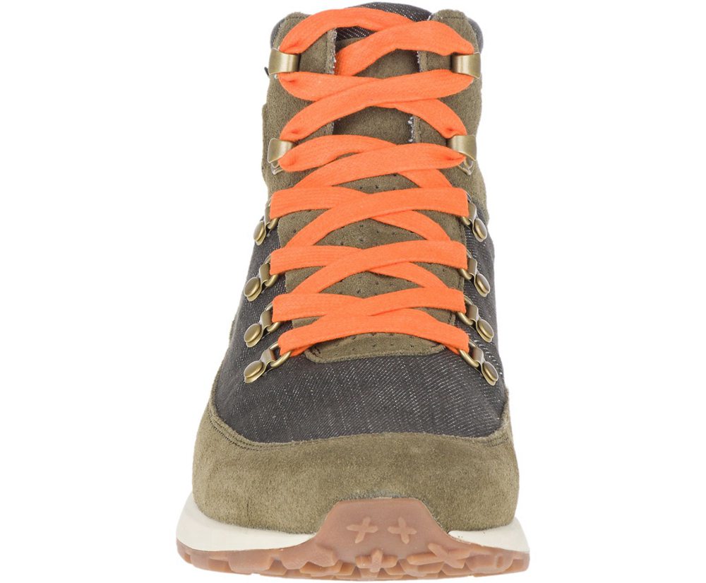 Merrell Boots Olive - Ashford Classic Chukka Leather - Mens 21KEZWPTF